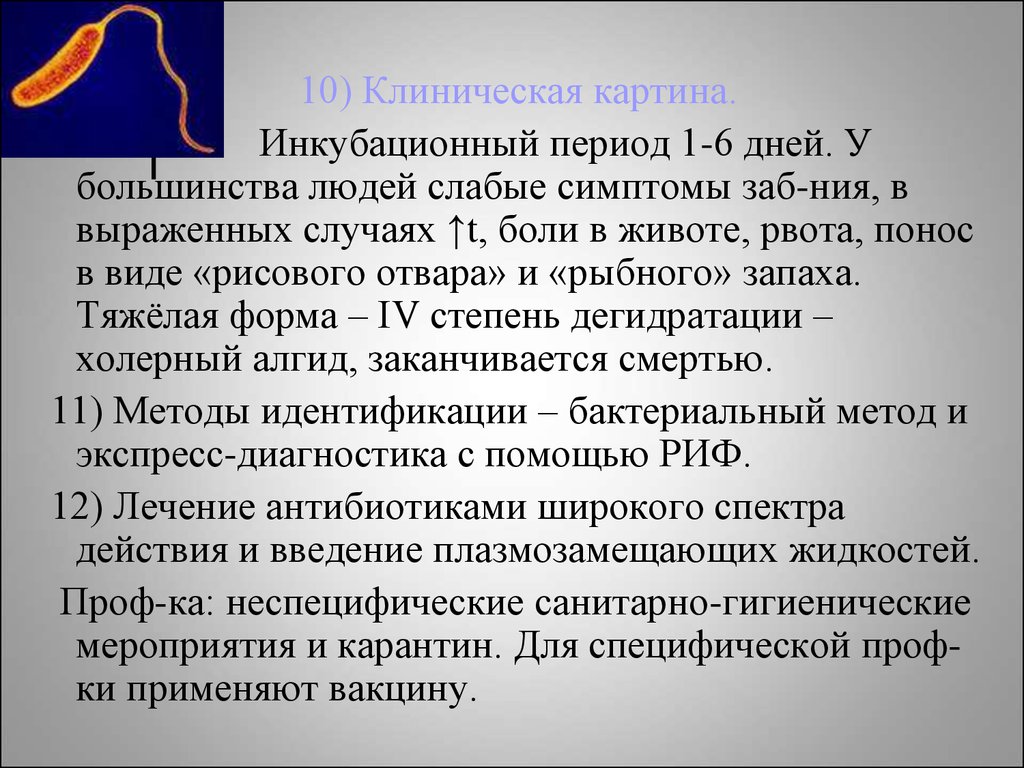 Холера инкубационный. Алгид клинические проявления. Бластоцитоз инкубационный период.