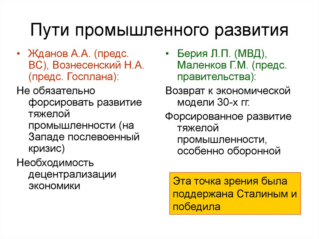 Охарактеризуйте план г маленкова по преобразованию экономики ссср