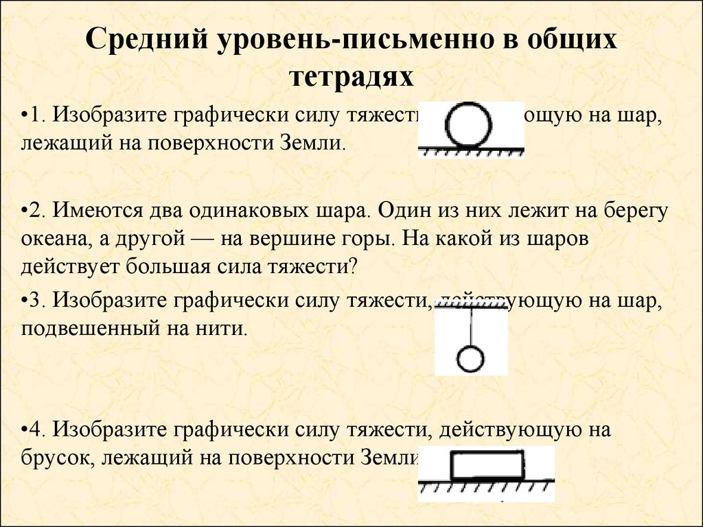 Сила. Сила тяжести (7 класс) - презентация онлайн