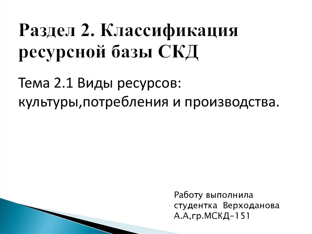 Ресурсные базы россии презентация