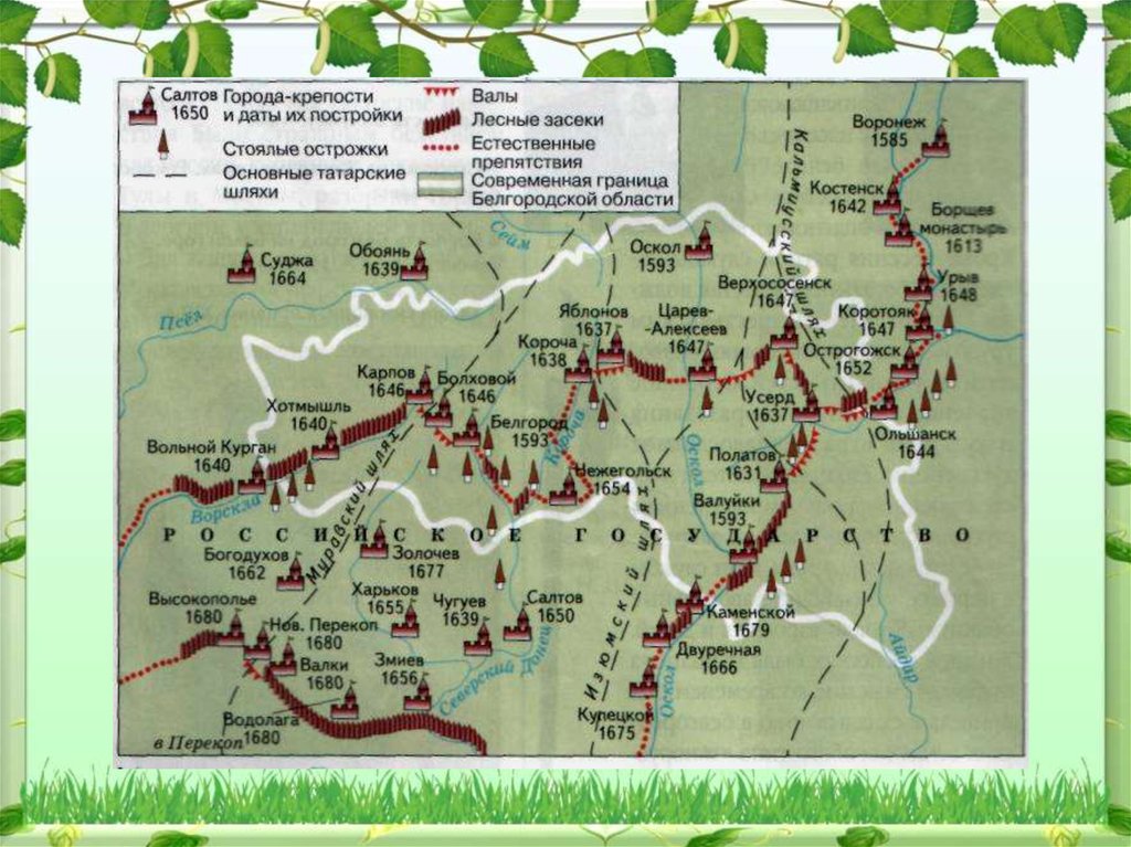 Сторожевая белгород на карте. План крепости Белгородской засечной черты. Засечная черта Рязанского княжества. Изюмская Засечная черта. План крепостей засечной черты на карте.