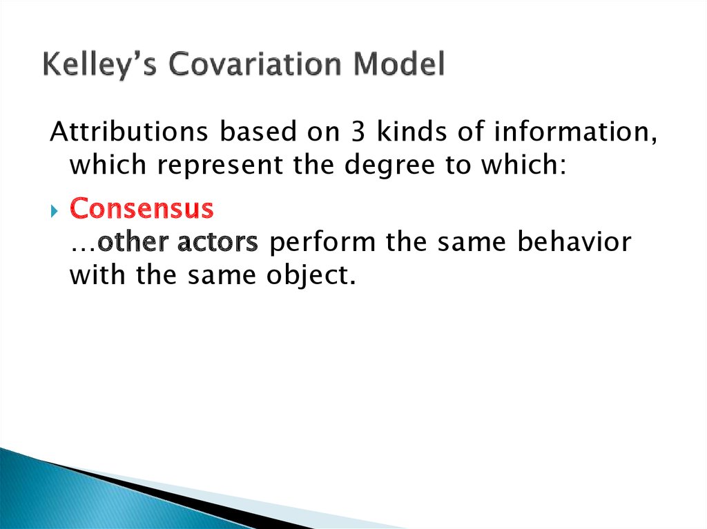 Kelley’s Covariation Model