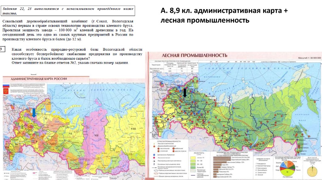 Карта лесной промышленности