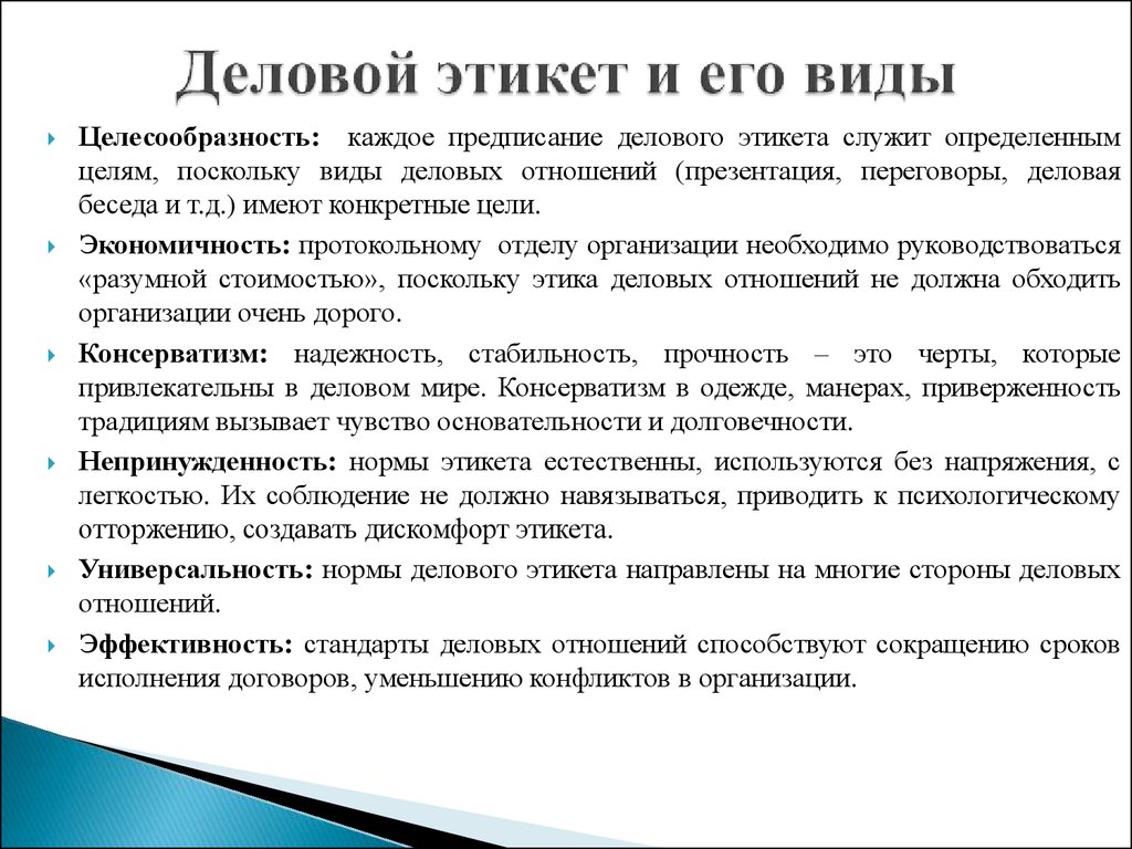 Виды норм поведения. Виды делового этикета. Виды деловой этики. Принципы современного делового этикета. Деловой этикет презентация.