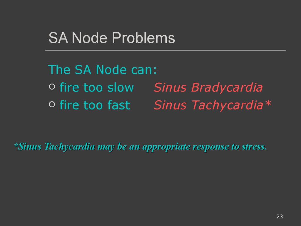 SA Node Problems