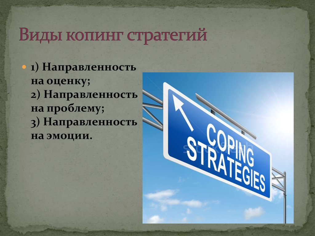 Копинг стратегии презентация