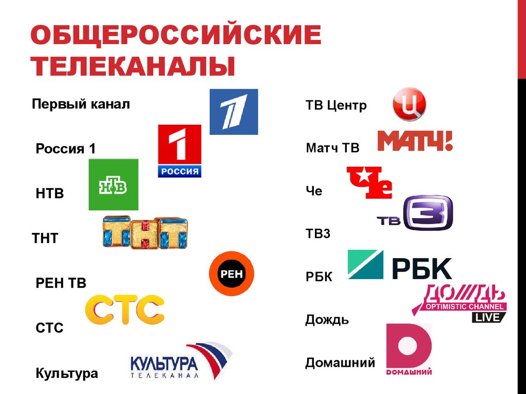 Общероссийские телеканалы