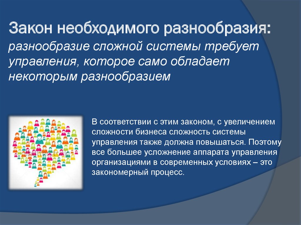 Необходим закон. Закон необходимого разнообразия. Принцип необходимого разнообразия. Закон необходимого разнообразия в менеджменте. Закон необходимого разнообразия (закон Эшби)..