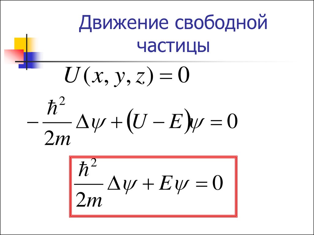 Свободное движение. Движение свободной микрочастицы.. Уравнение Шредингера для свободной частицы. Уравнение движения свободной частицы. Движение свободной частицы уравнение Шредингера.