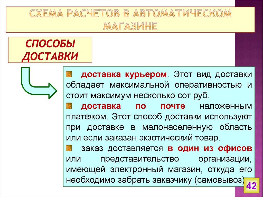 Обладает максимальной. Виды отправок.