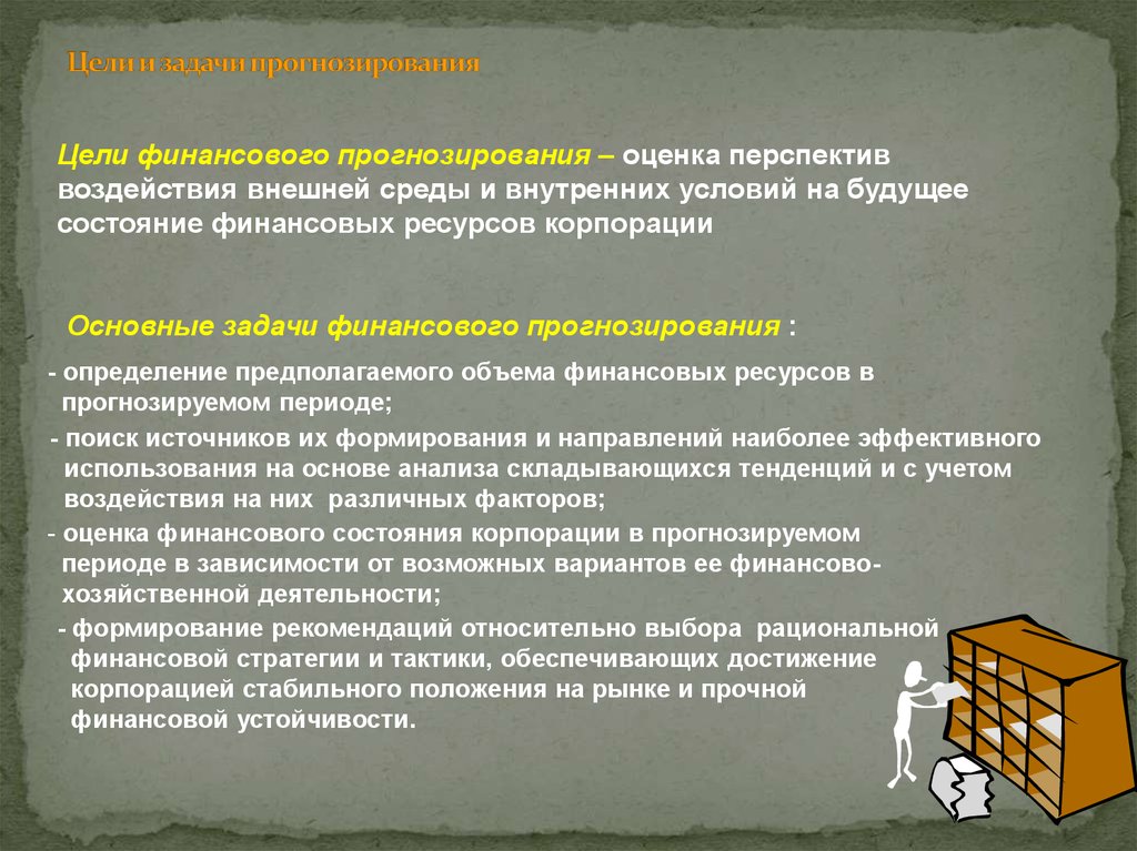 Финансовое прогнозирование осуществляется на основе показателей финансовых планов