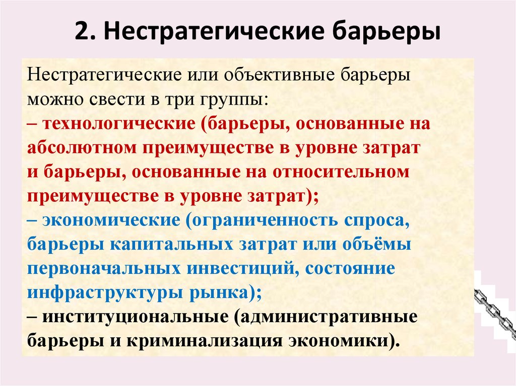 Какие барьеры входа на рынок существуют