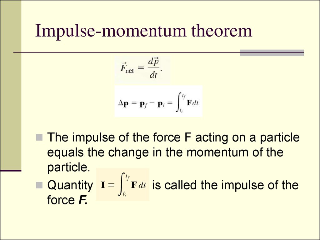 Impulse-momentum theorem