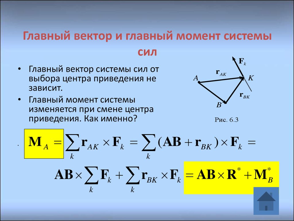 Заданная сила. Главный момент системы сил формула. Что такое главный вектор и главный момент плоской системы сил. Главный вектор и главный момент произвольной системы сил. Главный вектор сил.