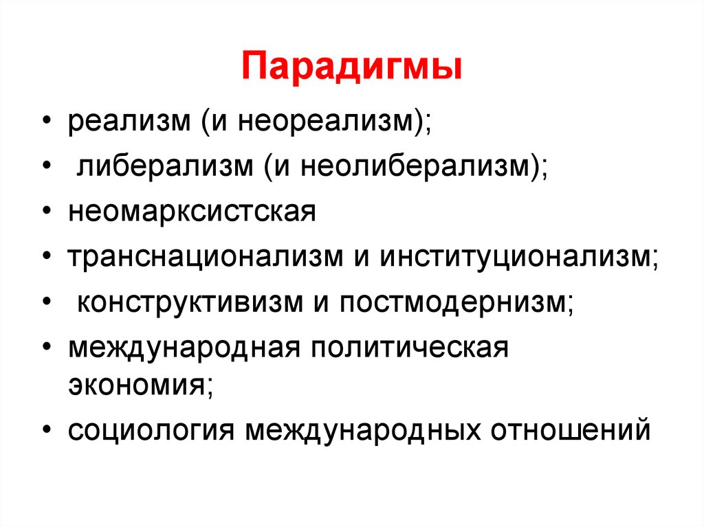 Теория международных отношений. Парадигмы международных отношений. Либерализм и Неолиберализм. Парадигмы теории международных отношений. Парадигмы международных отношений таблица.