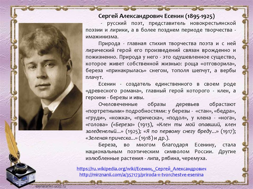 Сообщение о есенине 4 класс. Сергея Александровича Есенина (1895–1925).. Есенин 1925.
