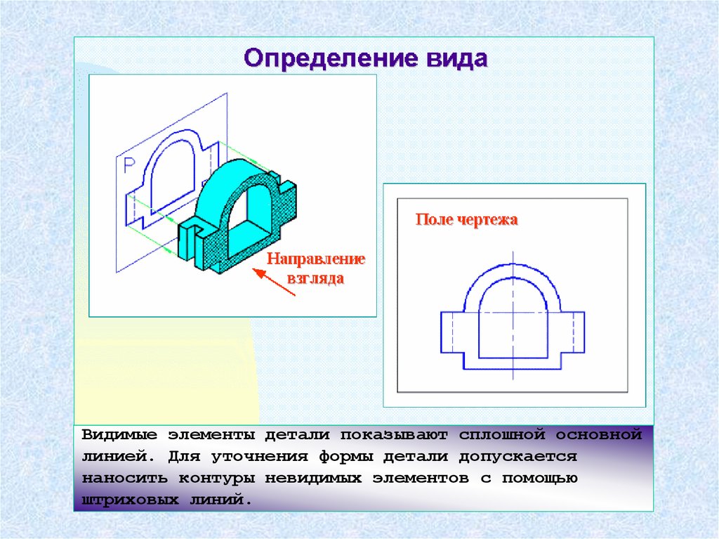 Невидимый контур детали на чертеже выполняется штриховыми линиями