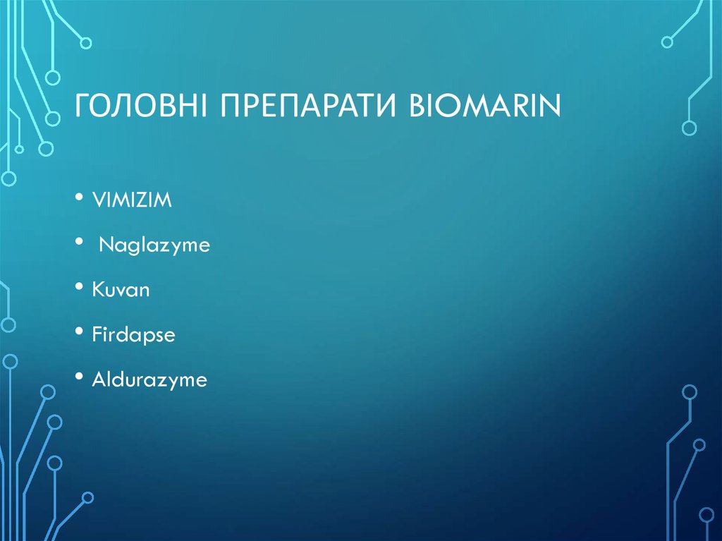 Головні препарати BioMarin