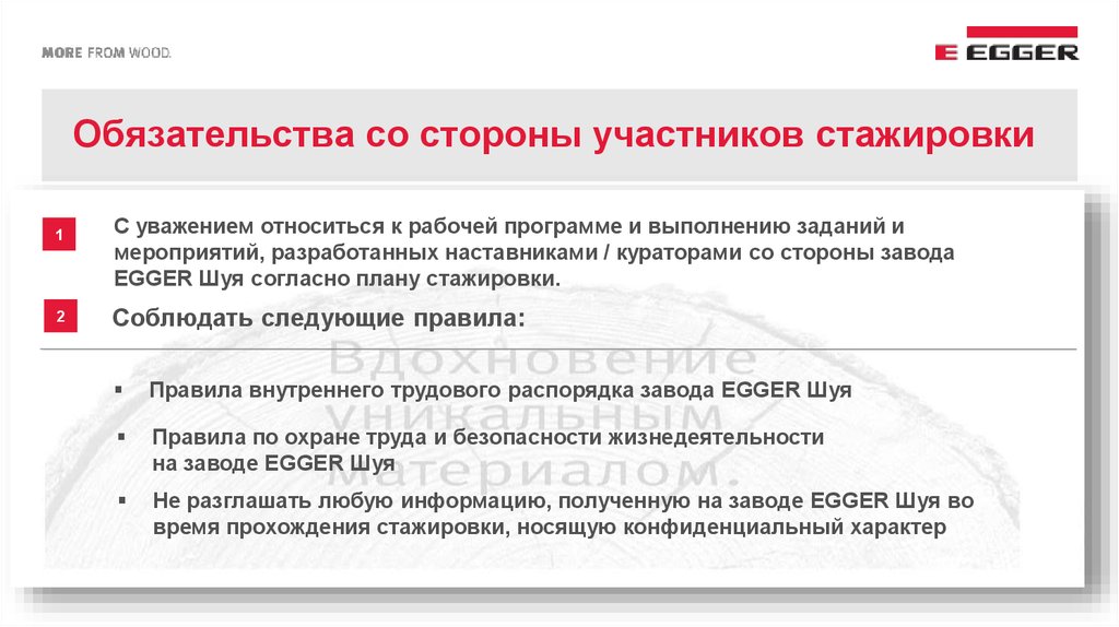 Стажер правило. Бланк стажировки Эггер. Egger презентация 2023. Egger презентация 2022 семинар. Egger презентация 2023 семинар.