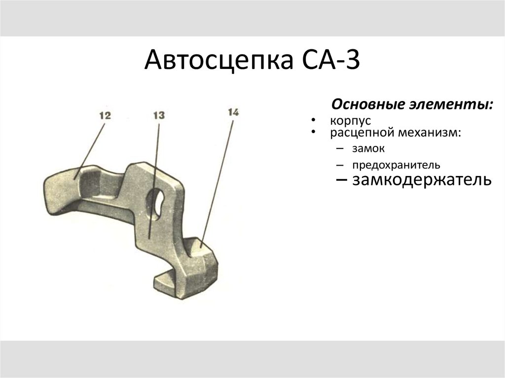 Замок автосцепки са 3 чертеж