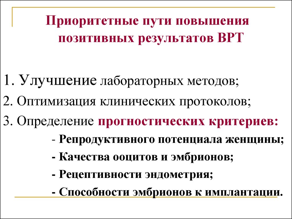 Вспомогательные репродуктивные технологии презентация