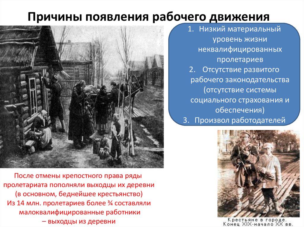 Какое движение было в 20 веке. Рабочее движение в России в конце 19 века. Причины появления рабочего движения. Зарождение рабочего движения. Зарождение рабочего движения в России.