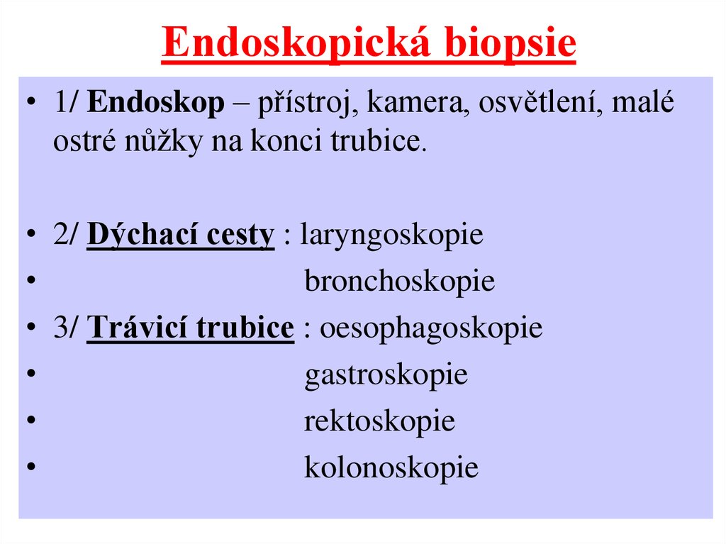Endoskopická biopsie