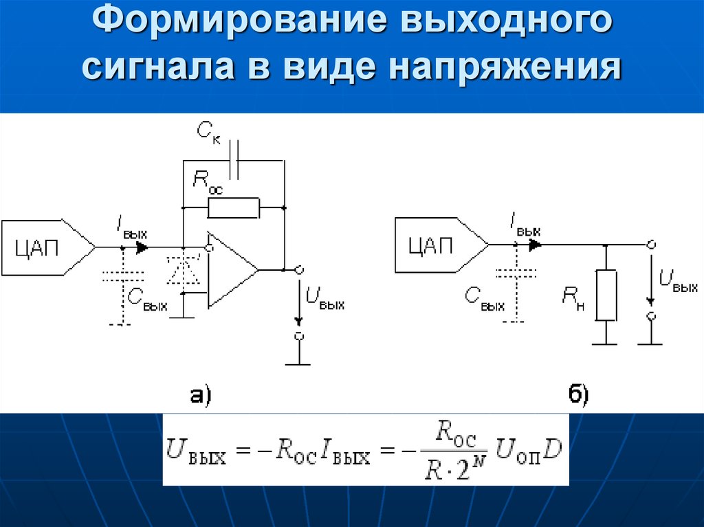 Формирование выходного сигнала