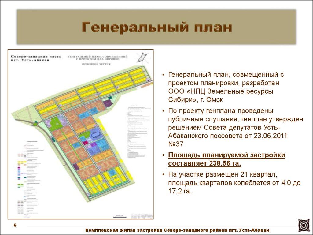 Проект комплексной застройки северо- западной части пгт. Усть-Абакан  Республики Хакасия - презентация онлайн