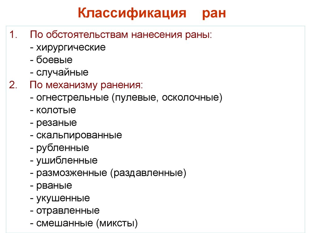 Раны классификация ран. 1. Классификация РАН. Классификация наружных РАН. Классификация РАН схема. Раны определение классификация.