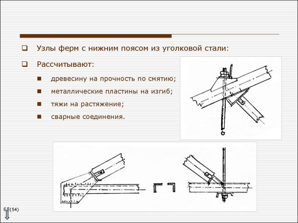 Нижний узел ферм