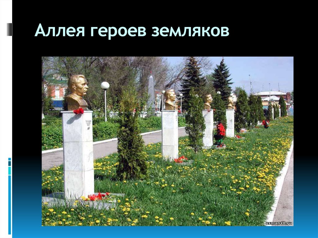 Аллея героев рисунок