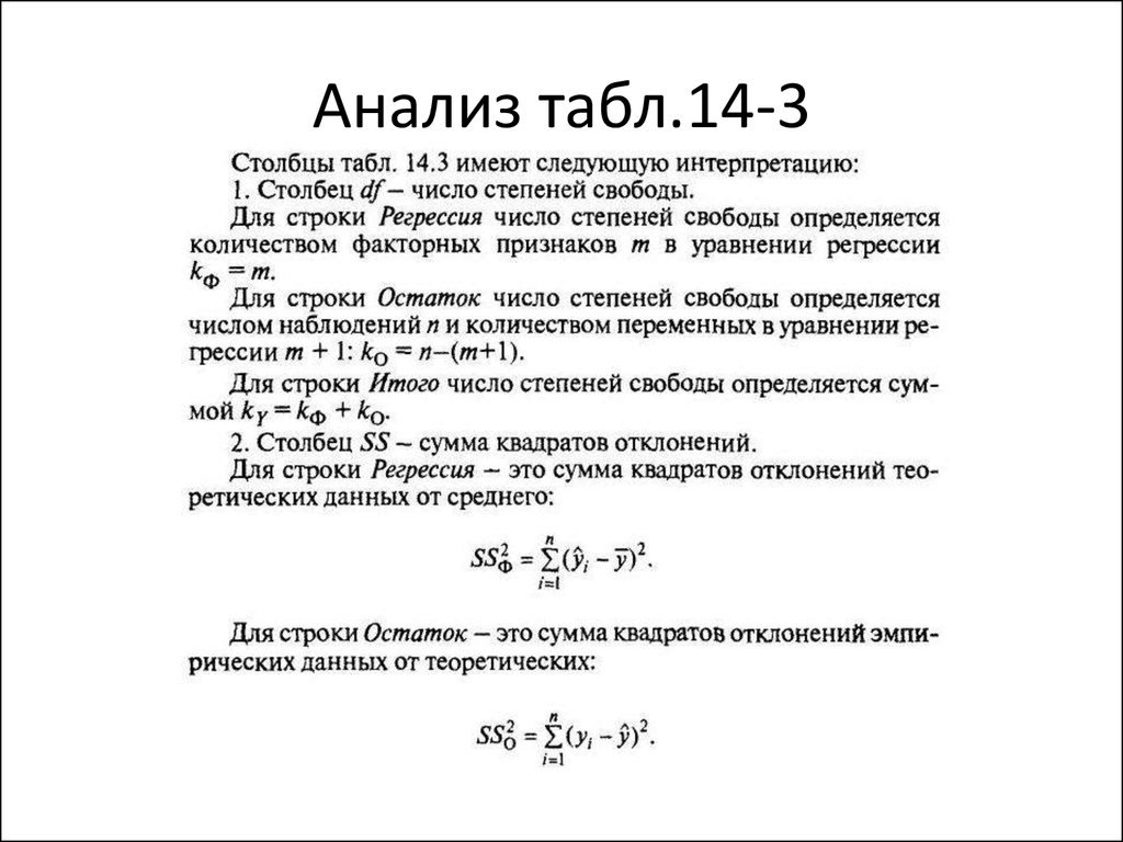 Пакет анализа. Пакет анализа регрессий. Число факторных признаков в уравнении регрессии. В моделях оценки акций показатель g имеет следующие интерпретации:.