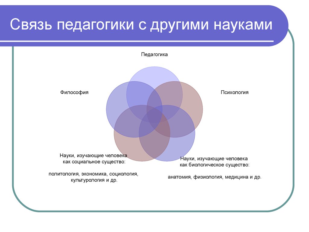 Связь педагогики с другими науками презентация