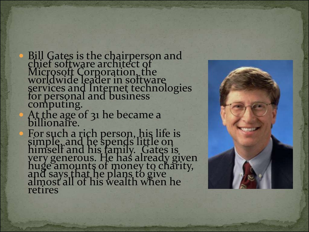 powerpoint presentation about bill gates