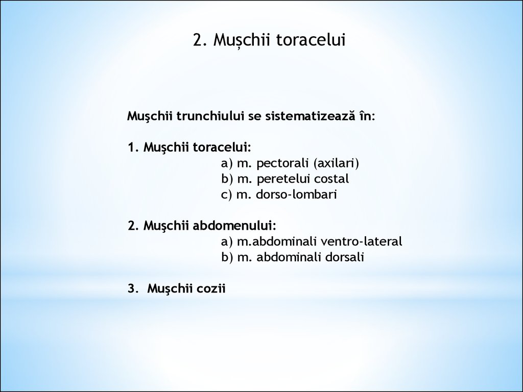 Mușchii Gîtului și Trunchiului Online Presentation