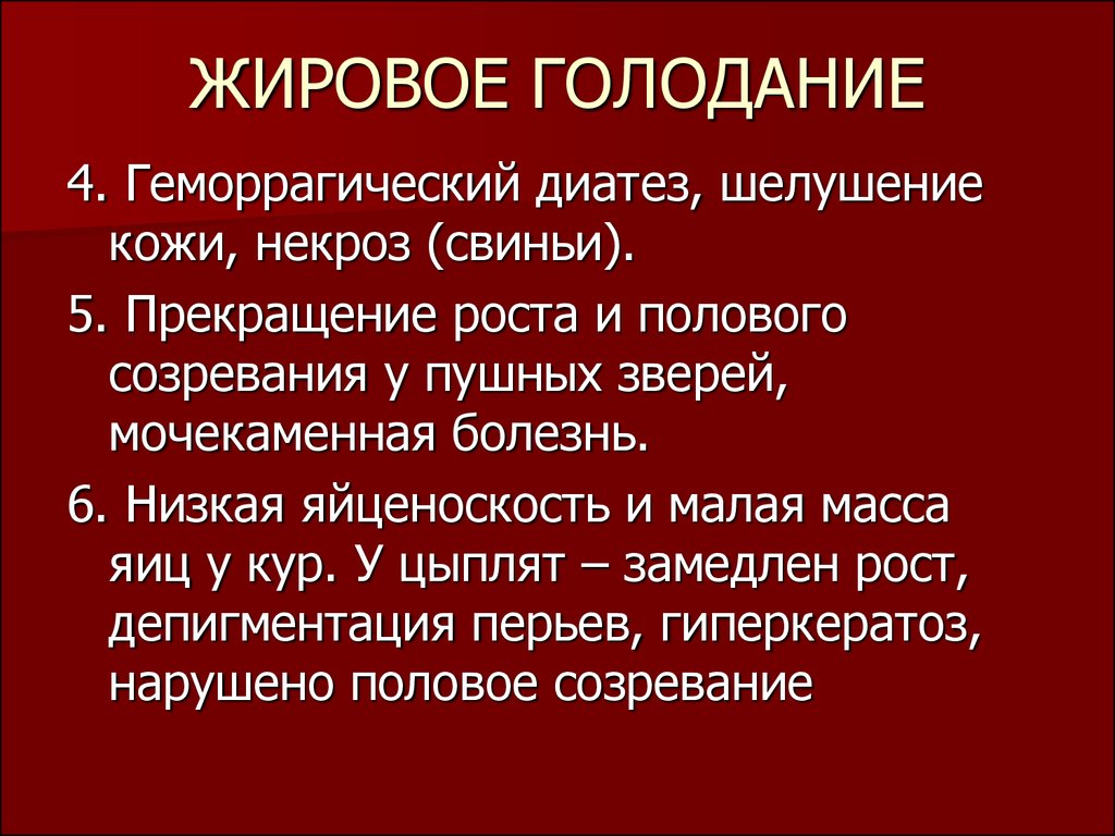 Голодание патофизиология презентация