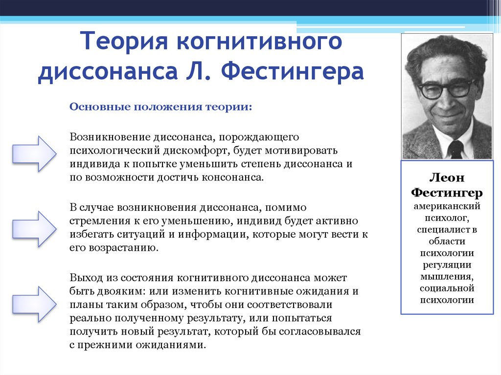 Соответствующая теория. Теория Леона Фестингера. Теория когнитивного диссонанса в психологии. Леон Фестингер теория когнитивного диссонанса. В чем суть теории когнитивного диссонанса л. Фестингера?.