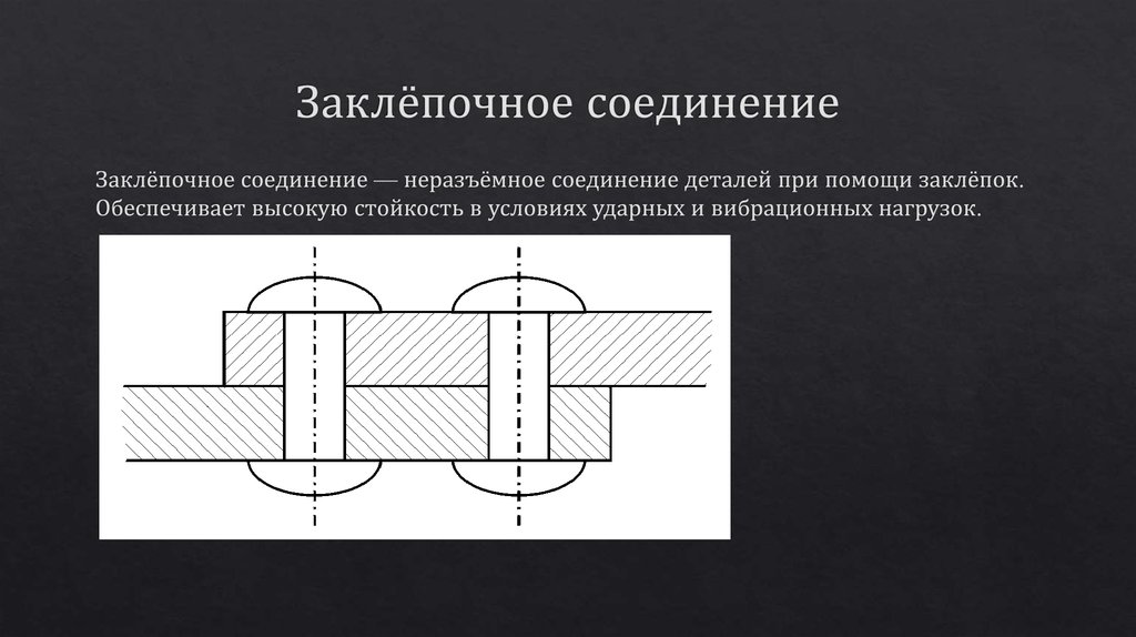 Чертеж клепочного соединения