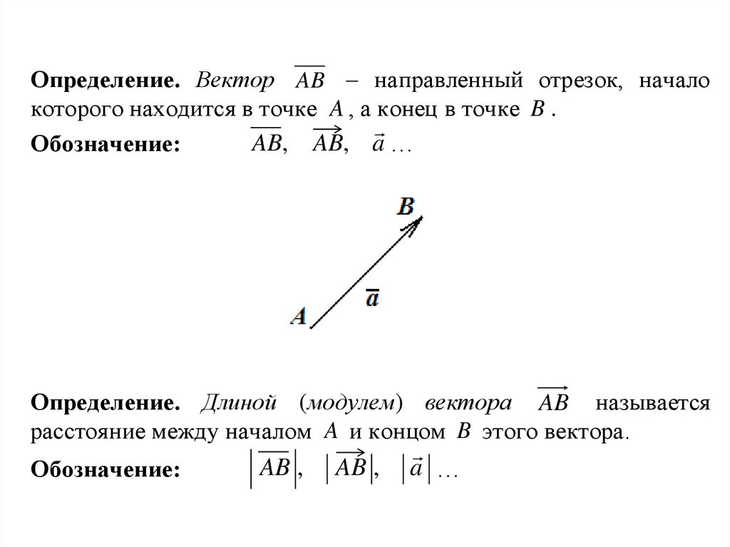 Вектор определение