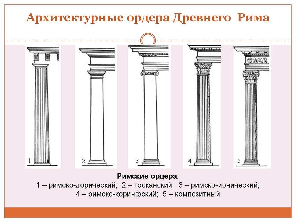 Составные части колонны в архитектуре