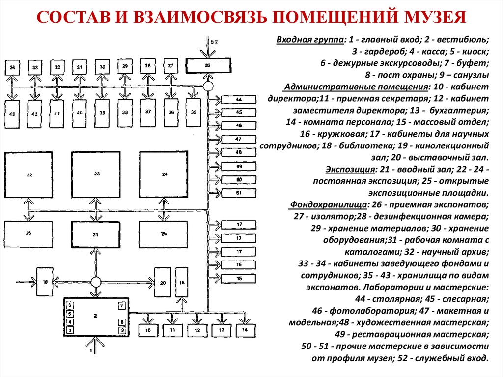 Структура музея схема