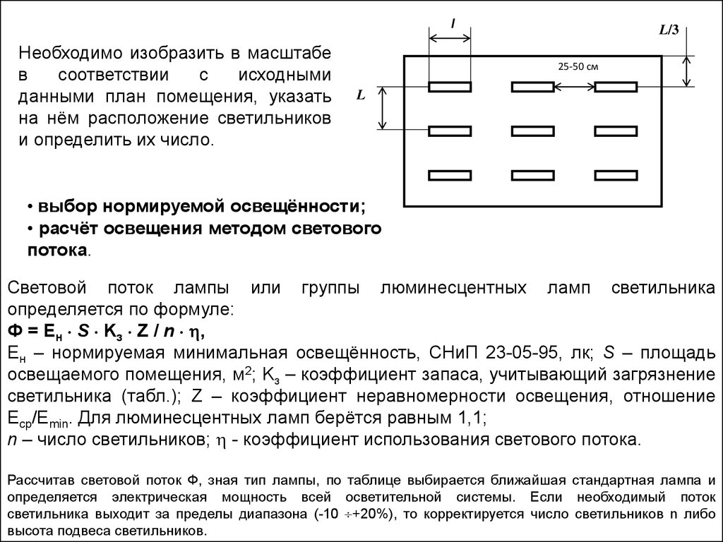 Расчет общего освещения. Формула количества светильников в помещении. Рассчитать количество светильников. Расчет необходимого количества светильников. Как определить количество светильников в помещении.