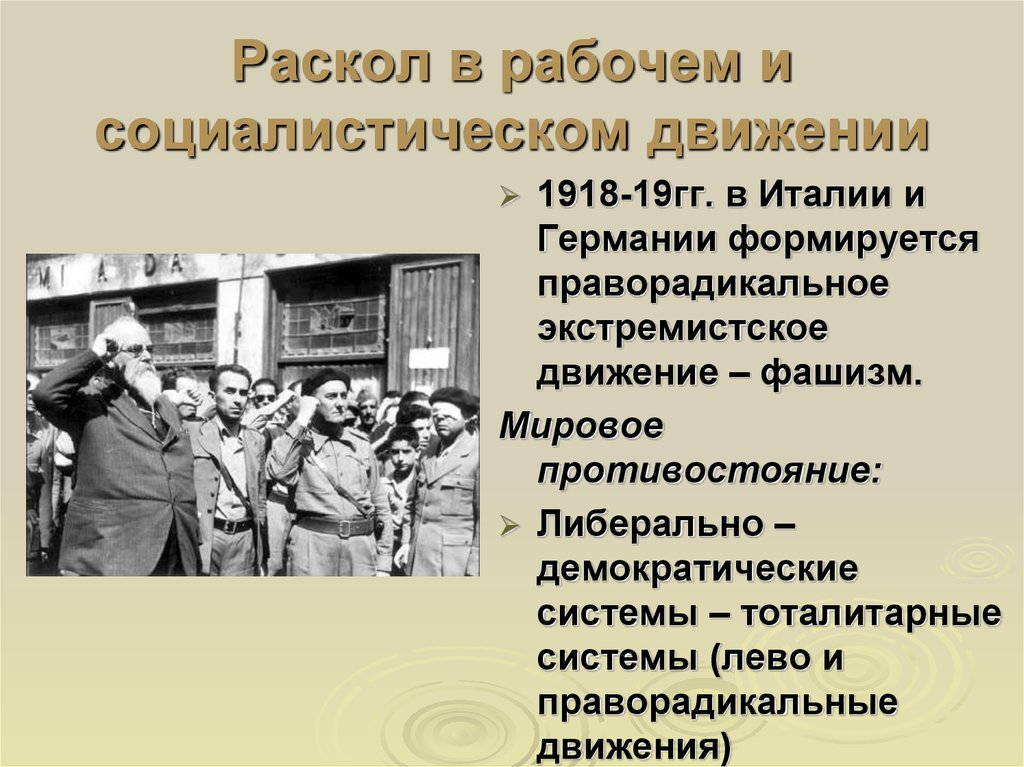 Международное рабочее и социалистическое движение во второй половине 19 начале 20 века презентация