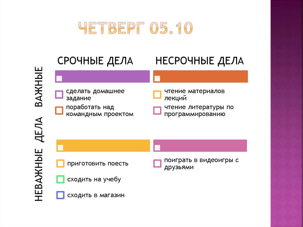 ЧЕТВЕРГ 05.10