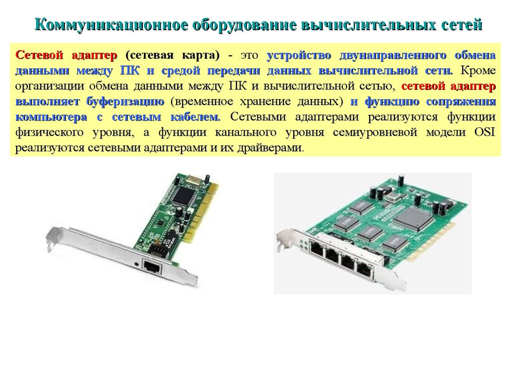 Типы сетевой карты. Коммуникационное оборудование. Коммуникационное оборудование сетей. Сетевой адаптер в компьютерных сетях. Коммуникационное оборудование локальных сетей.