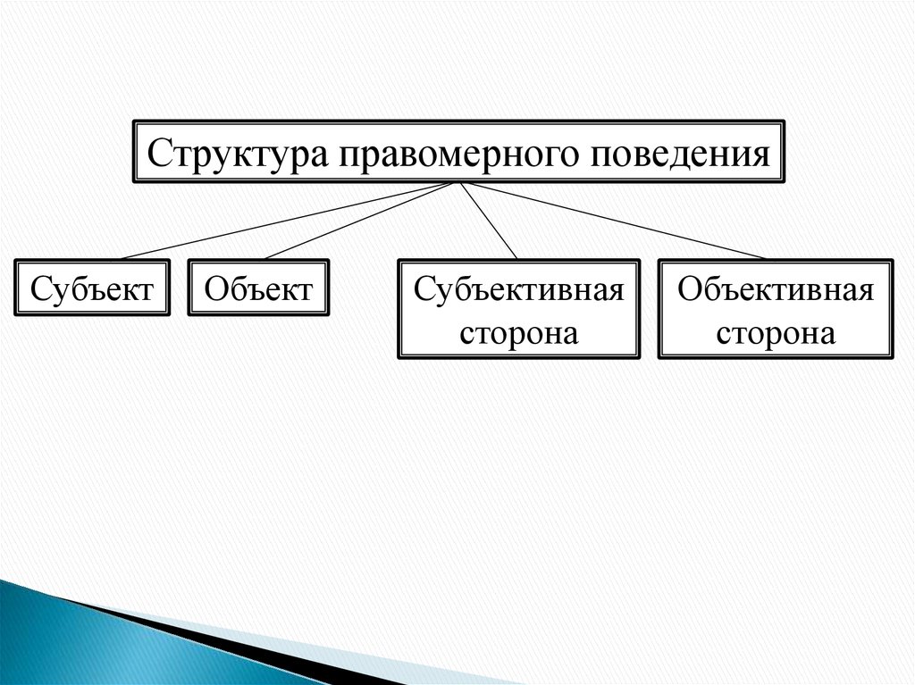 Правомерные виды. Структура правомерного поведения схема. Понятие, структура и виды правомерного поведения. Объективная и субъективная сторона правомерного поведения. Субъекты правомерного поведения.