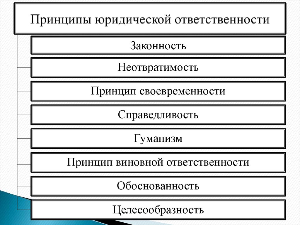 Юридическая ответственность установлена. Перечислите принципы юридической ответственности. Основные принципы осуществления юридической ответственности. Принципы юр ответственности. Безальтернативность это принцип юридической ответственности.