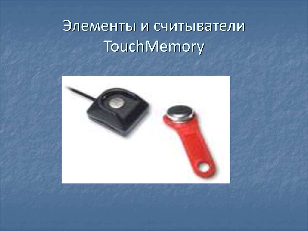 Элементы и считыватели TouchMemory