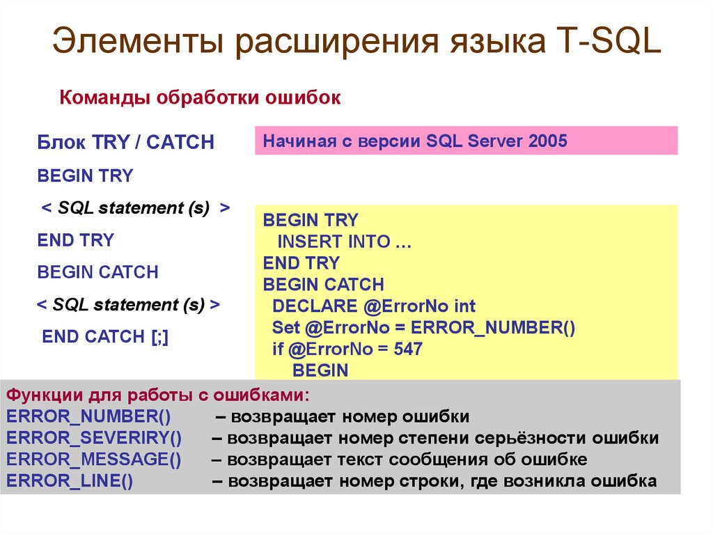 T sql querying